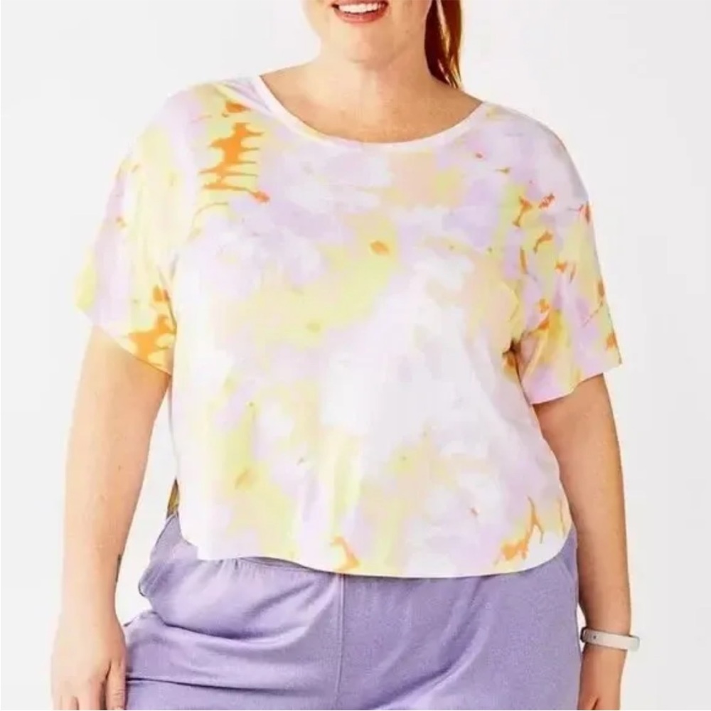 Tek Gear Plus Size Cross Back Drop Shoulder Tee